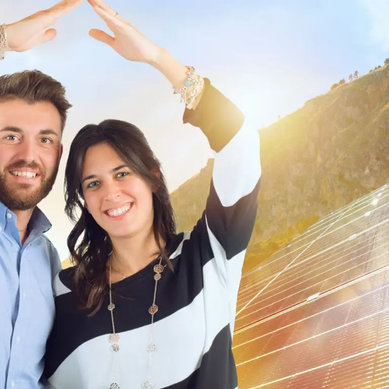 family-uses-renewable-energy-system-with-solar-panel